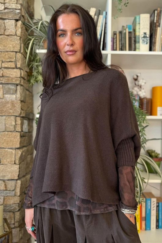 Basso Box Knit Coffee Bean